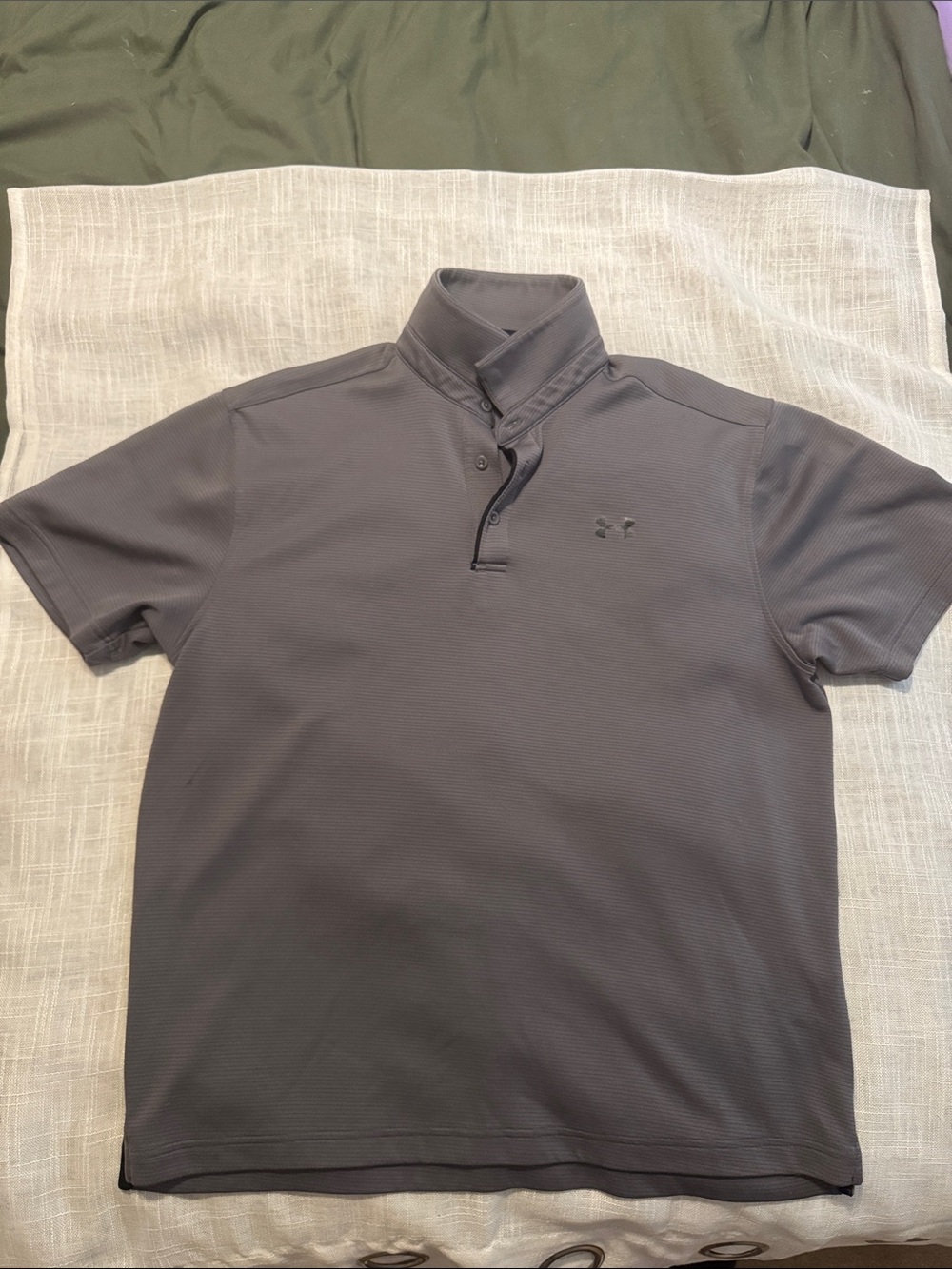 Under Armour Men's Charcoal Short-Sleeve Polo